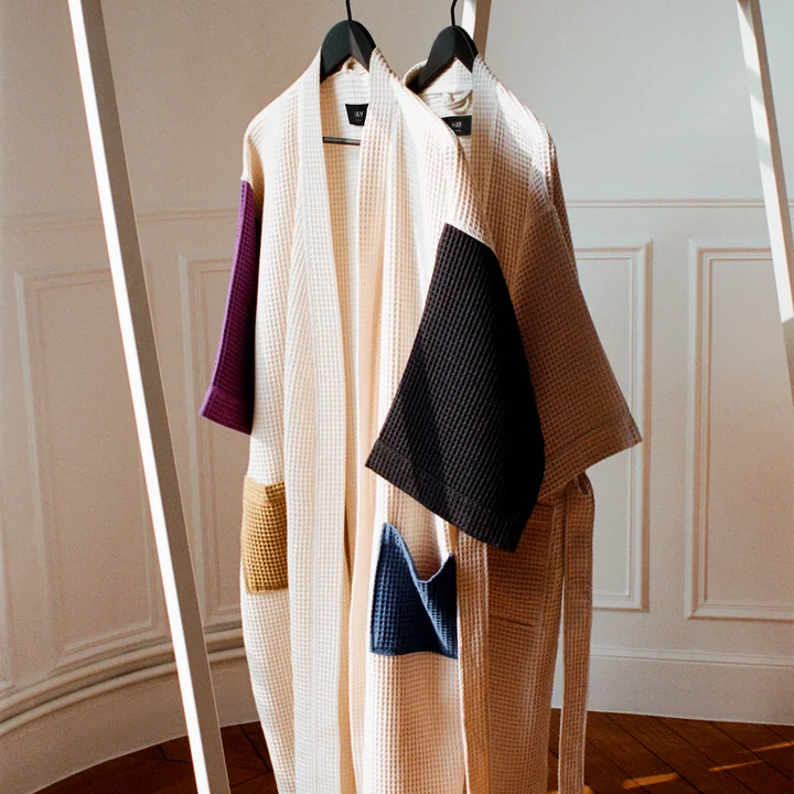 Waffle Bademantel multicolor, cream von HAY