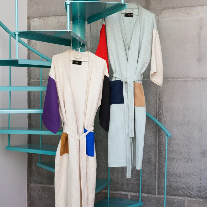 Waffle Bademantel multicolor, cream von HAY