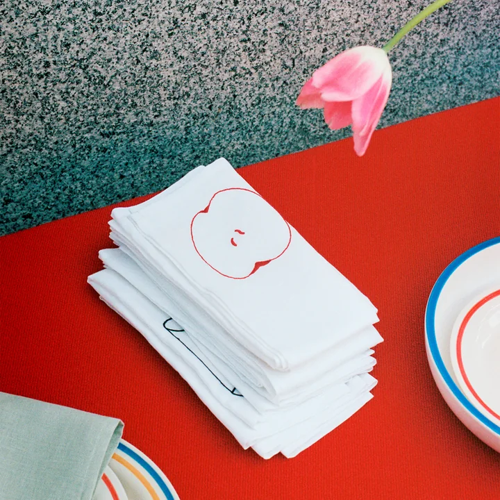 Sobremesa Serviette, weiß (4er-Set) von HAY