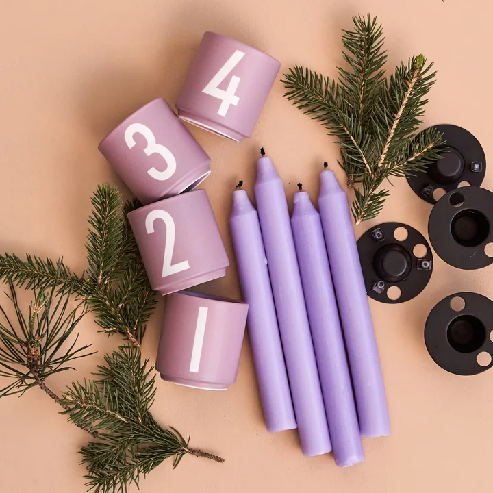 Porzellan Mini-Becher, lavendel (4er-Set) von Design Letters