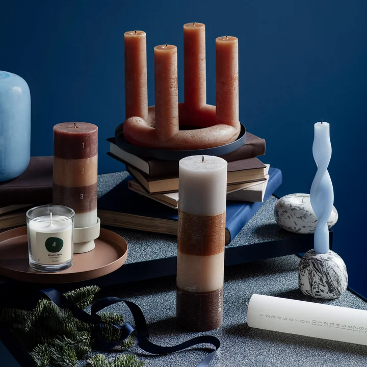 Adventsduftkerzen (4er-Set) dun Donna Dekoteller von Broste Copenhagen