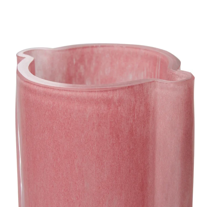 Glas Vase, pink milky von HKliving