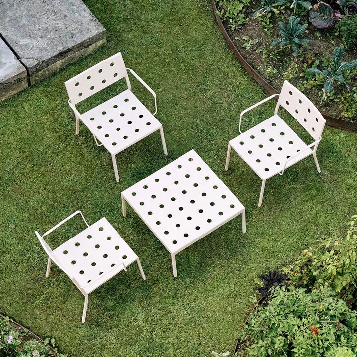 HAY - Balcony Beistelltisch, 75 x 76 cm, chalk beige