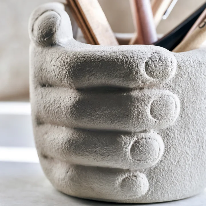 Handy Aufbewahrung, H 9 cm, grau / braun von House Doctor