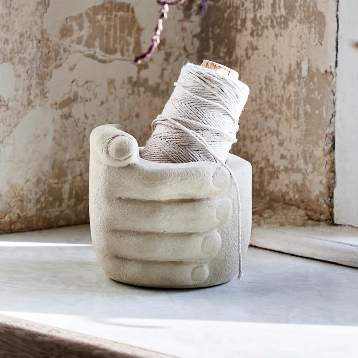 Handy Aufbewahrung, H 9 cm, grau / braun von House Doctor