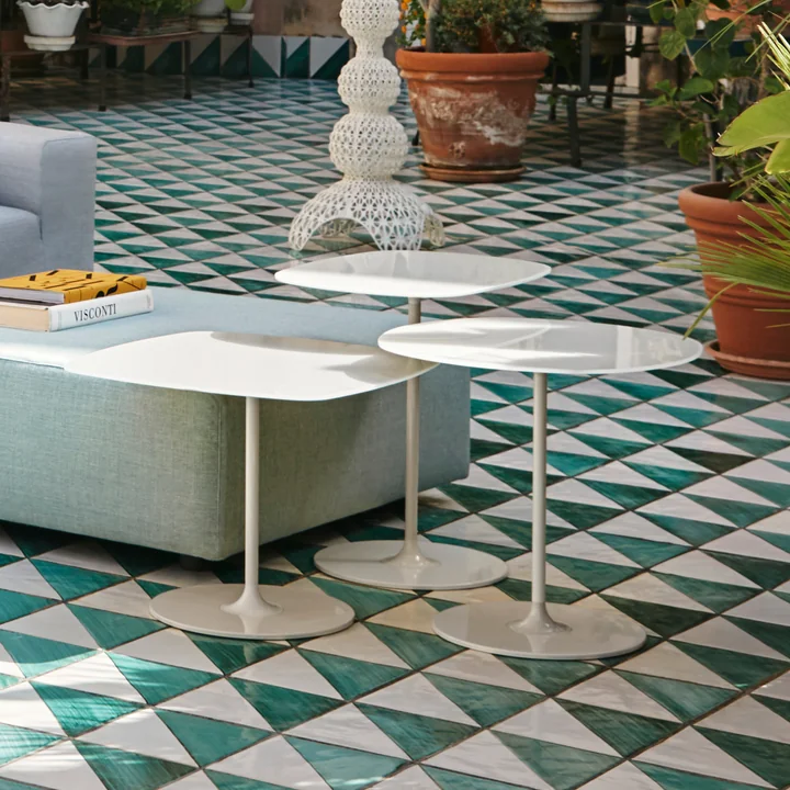 Kartell - Thierry Beistelltisch Trio, weiß (3er-Set)