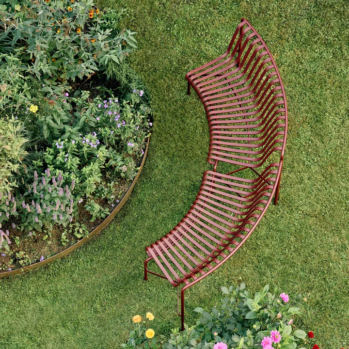 HAY - Palissade Park Dining Bench, In / In (2er-Set), iron red