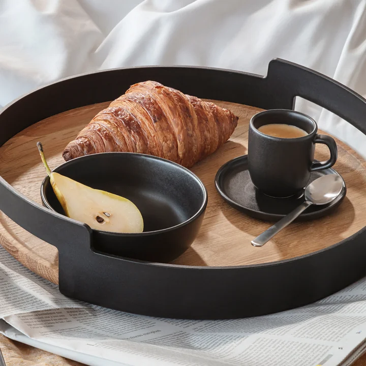 Nordic Kitchen Tasse mit Untertasse 6,5 cl, schwarz von Eva Solo