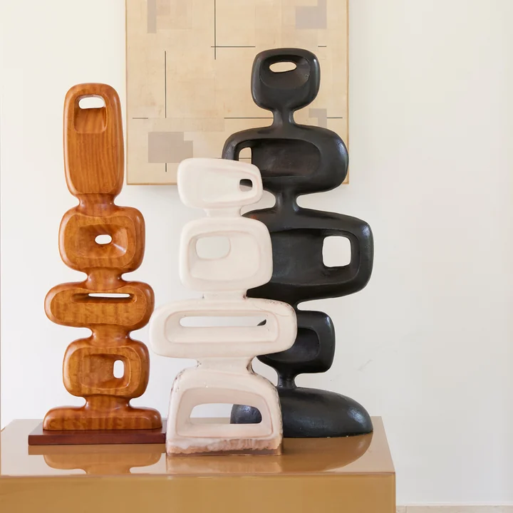 Keramik Skulptur, reactive brown von HKliving