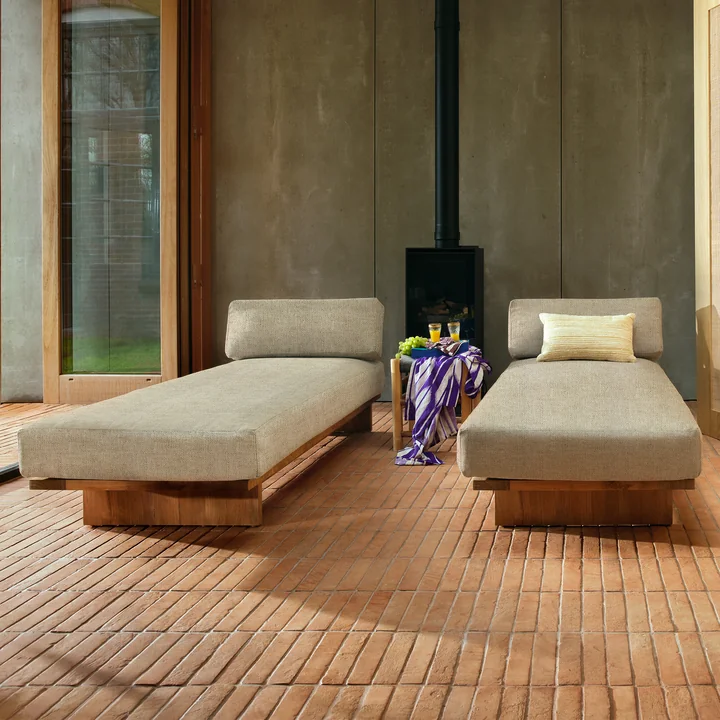 Teak Outdoor Daybed, natural von HKliving