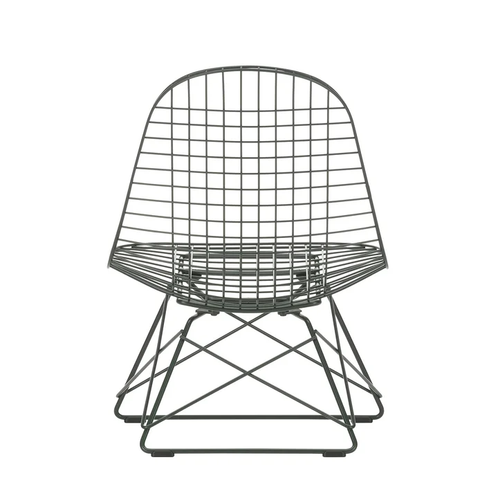 Vitra - Wire Chair LKR, dunkelgrün (Kunststoffgleiter basic dark)