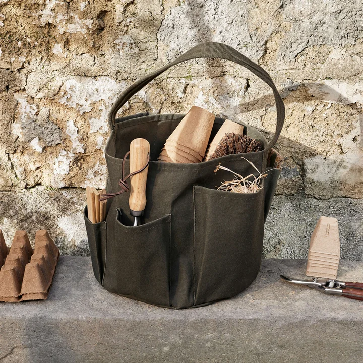 Ferm Living - Bark Garten Beuteltasche, oliv