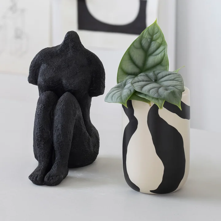 Icon Zahnputzbecher von Mette Ditmer in der Ausführung off-white / schwarz