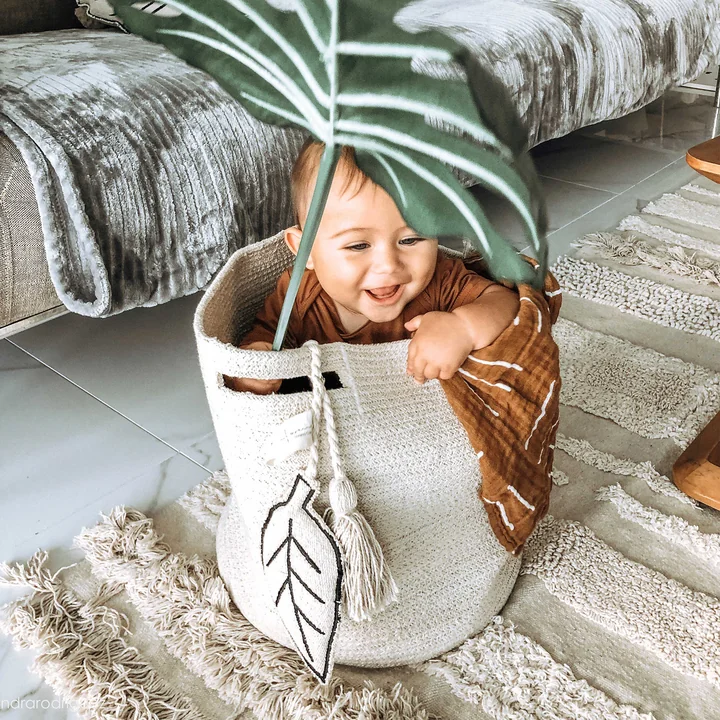 Aufbewahrungskorb, Blätter, natur von Lorena Canals