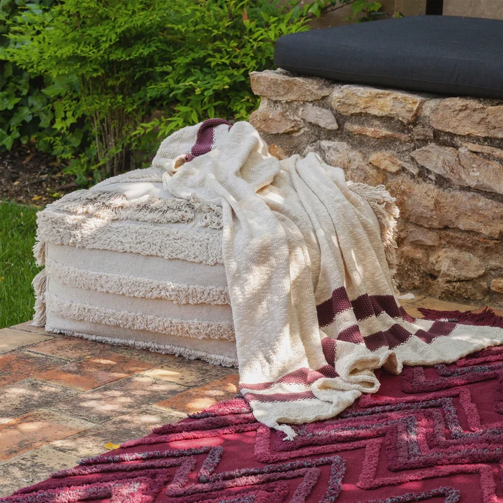 Early Hours Pouf, 54 x 54 cm, natur von Lorena Canals