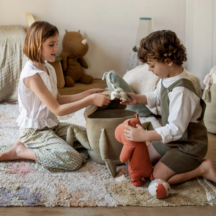 Spiel- und Aufbewahrungskorb, Fred the Frog, grün von Lorena Canals