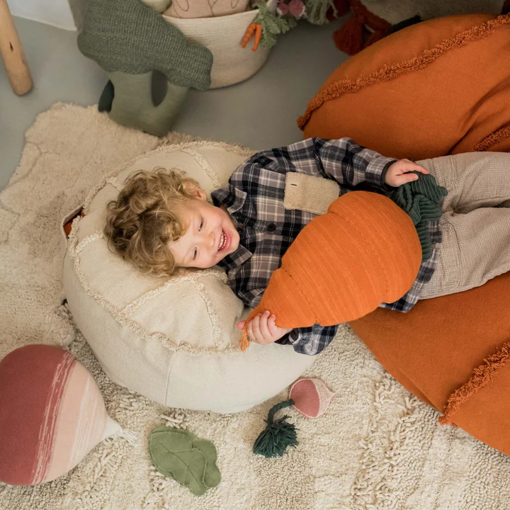 Tic-Tac-Toe Pouf, 50 x 50 cm, natur von Lorena Canals