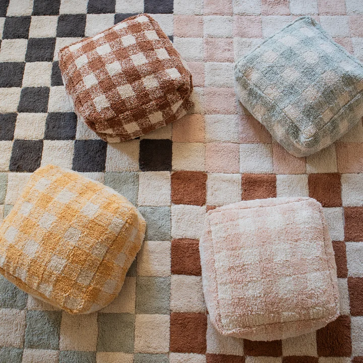 Vichy Pouf, 40 x 40 cm von Lorena Canals