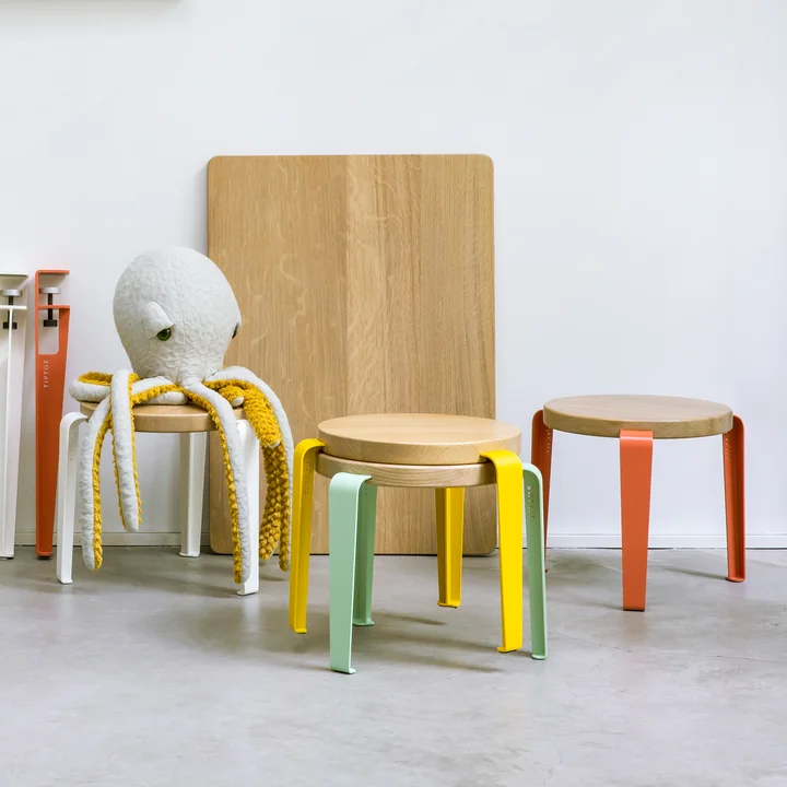 MINI LOU Kinderhocker Eiche von TipToe