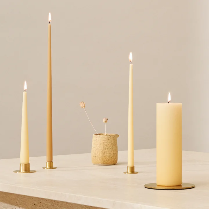 ester & erik - Kerzenhalter, gold / matt