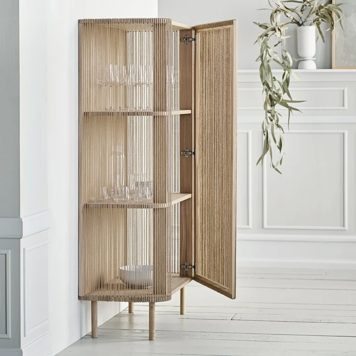 Cord Highboard, nature Cord, weiß pigmentiert Eiche / geölt von Bolia