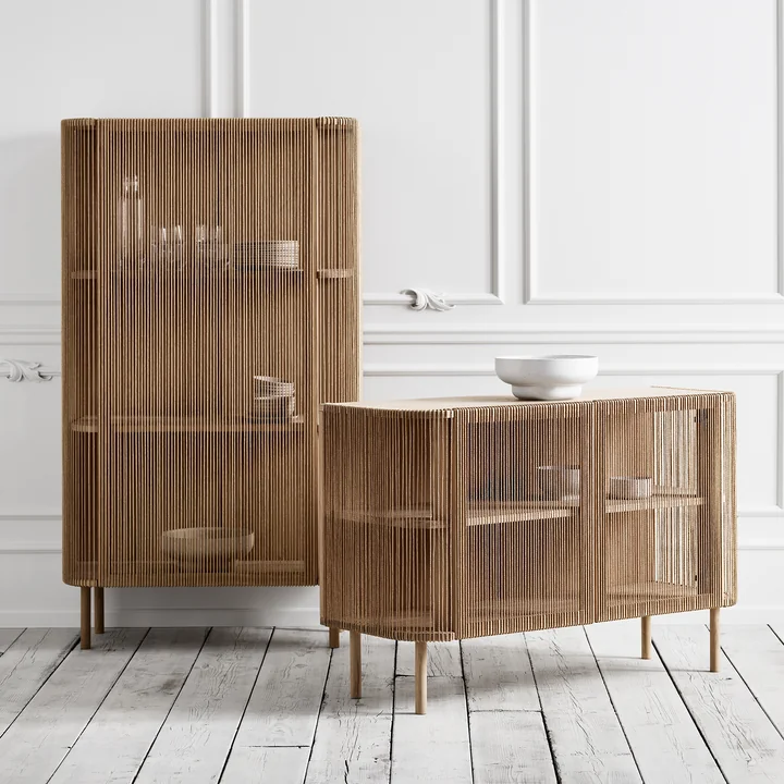 Cord Sideboard und Highboard, nature Cord, weiß pigmentiert Eiche / geölt von Bolia