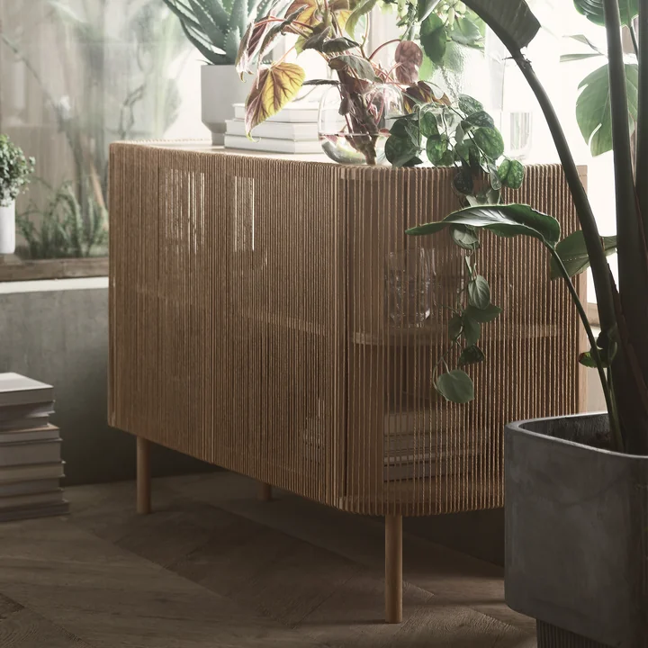 Cord Sideboard, nature Cord, weiß pigmentiert Eiche / geölt von Bolia