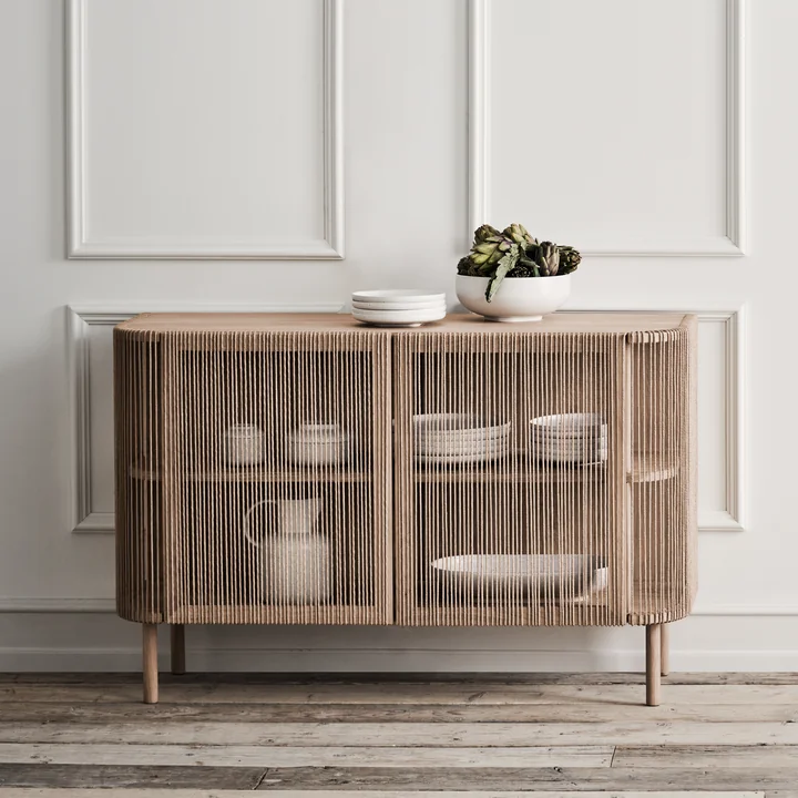 Cord Sideboard, nature Cord, weiß pigmentiert Eiche / geölt von Bolia