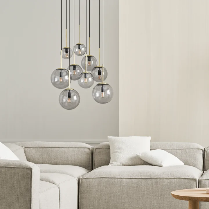 Orb Pendelleuchte Ø 25 cm, schwarz matt / rauchgrau von Bolia