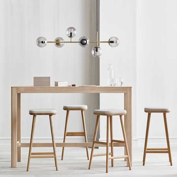 Bolia - Orb Stabpendelleuchte, Messing antik matt / rauchgrau