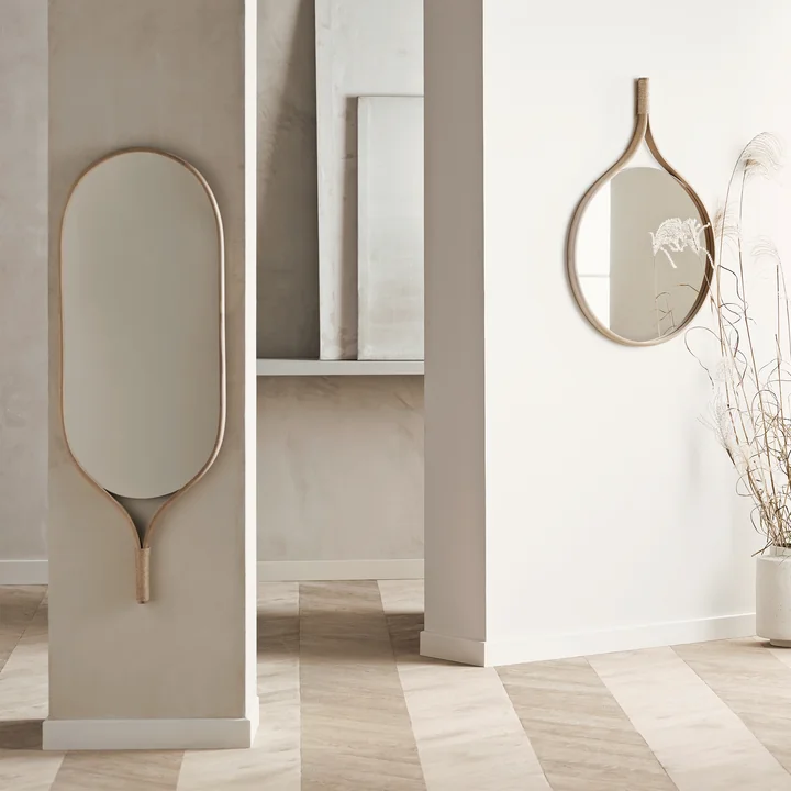 Bolia - Racquet Wandspiegel, Eiche geseift