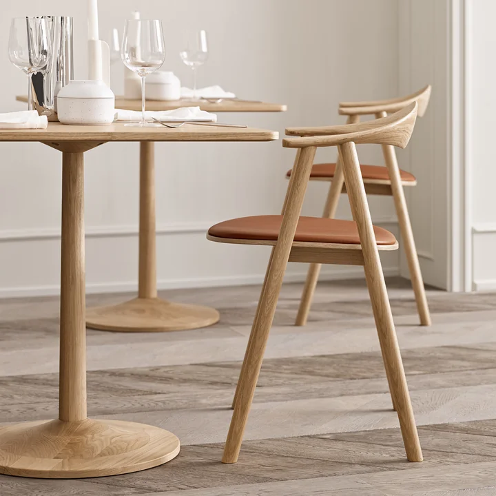 Swing Armlehnstuhl, Eiche / Quattro Traceable Leder cognac von Bolia