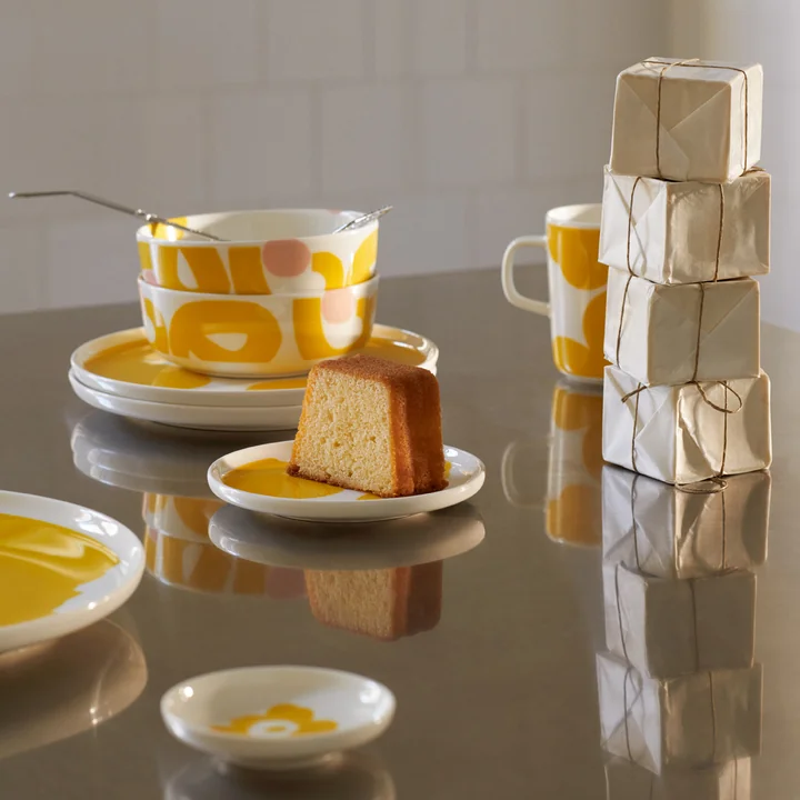 Oiva Seppel Schale, 400 ml, weiß / spring yellow von Marimekko