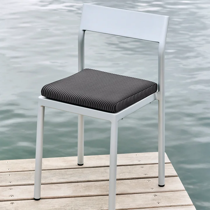 Type Stuhl, silbergrau mit Seat Cushion von HAY