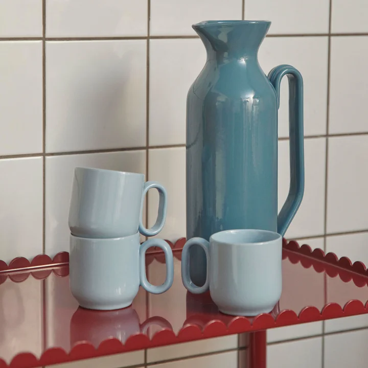 Barro Becher mit Henkel, hellblau von HAY