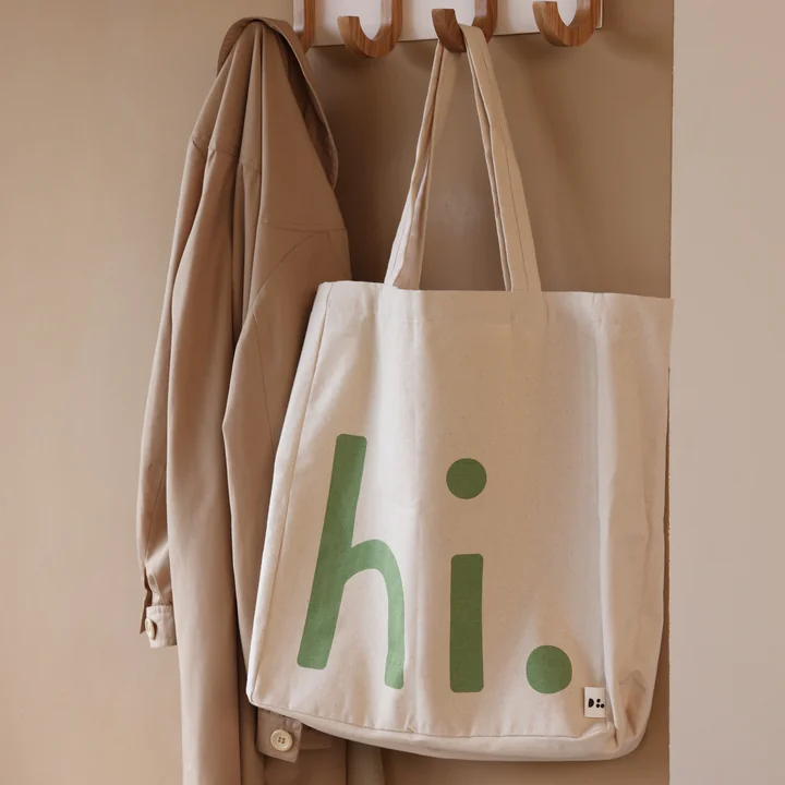 AJ Favourite Tragetasche, hi. / natur / green von Design Letters