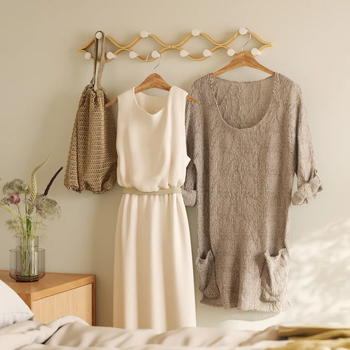 Montage Wandgardrobe, weiß / natur von Umbra