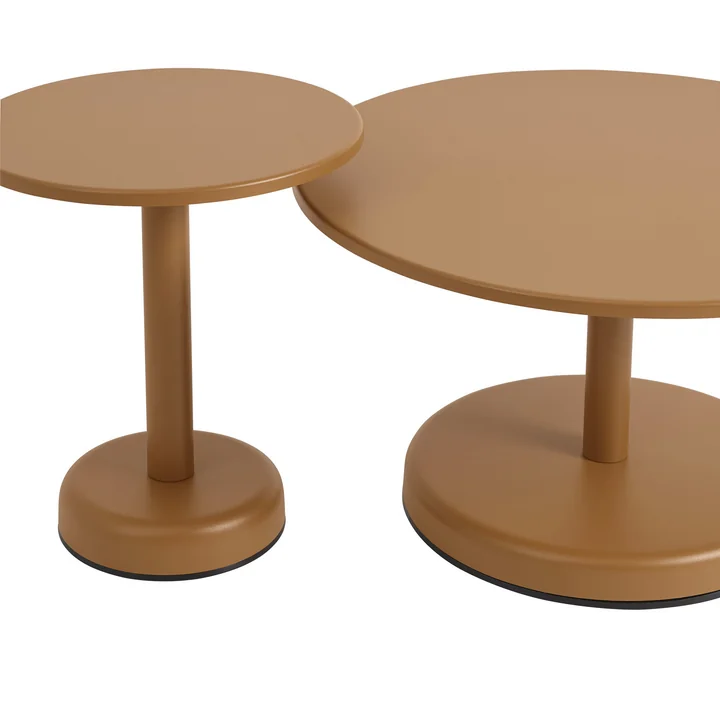 Linear Steel Outdoor Kaffeetische, burnt orange RAL 8001 von Muuto