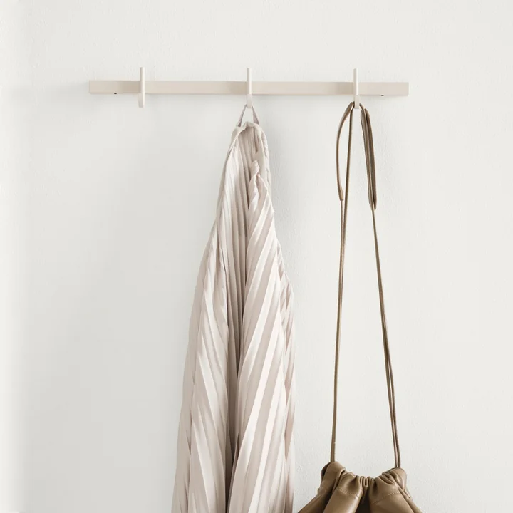 String - Relief Hakenleiste, klein, B 41 cm, weiß