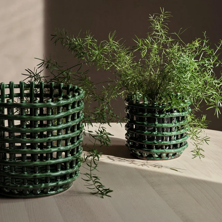 Keramik Körbe, emerald green von Ferm Living