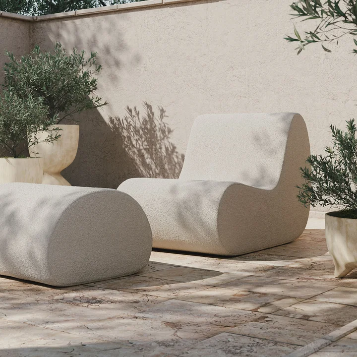 Rouli Center Modul Sessel, off-white (Pure Bouclé) von Ferm Living