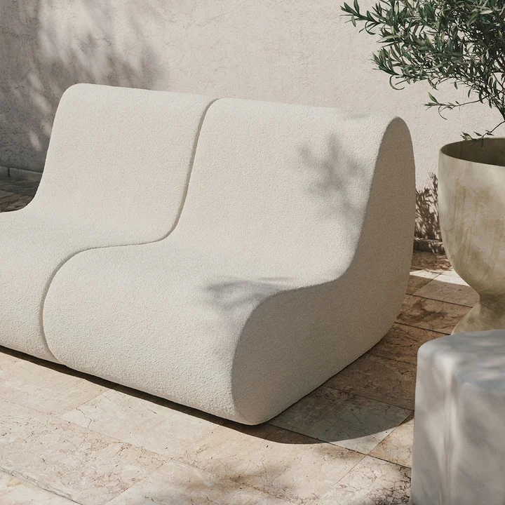 Rouli Center Modul Sessel, off-white (Pure Bouclé) von Ferm Living