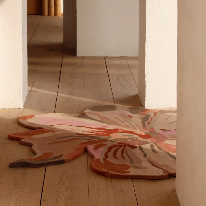 Flora Bloom Teppich 3, 135 x 170 cm, pink von nanimarquina