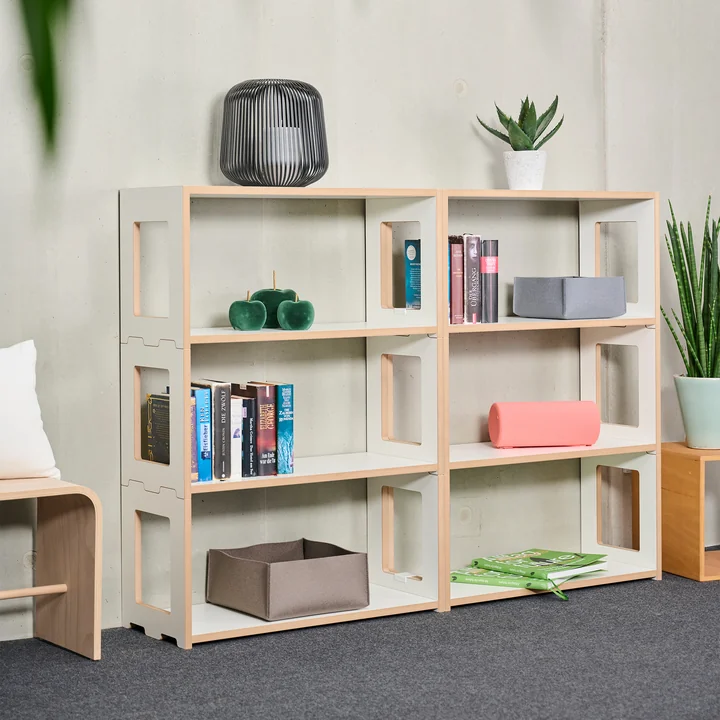 Tojo - hochstapler Blick Regalsystem, Regal 152 x 73,5 cm, weiß