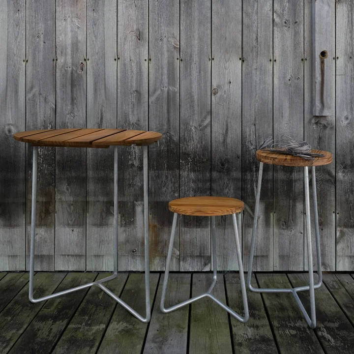 6B 60 Gartenesstisch Ø 60 cm, Teak von Grythyttan