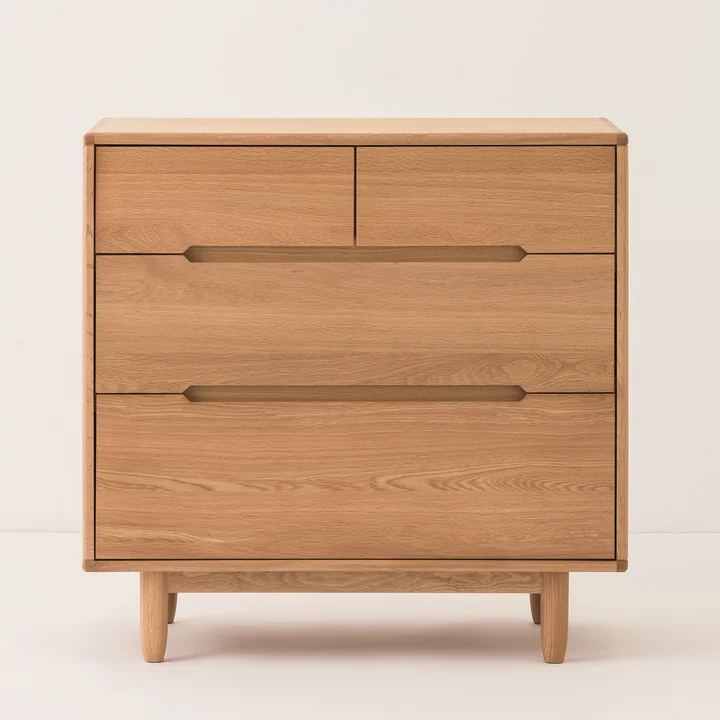 Nobodinoz - Pure Kommode mit 4 Schubladen, Eiche