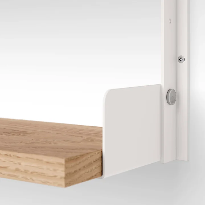 New Works - Tea Wandregal, Eiche / weiß