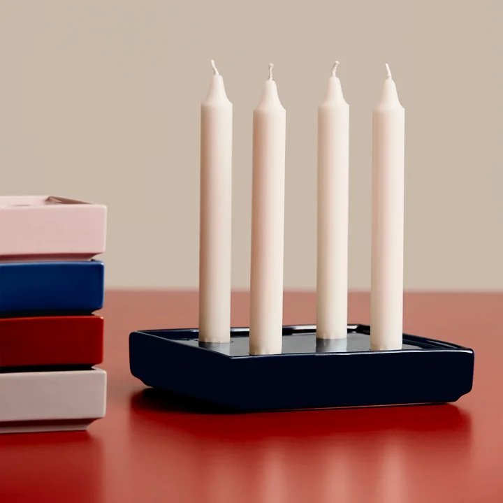 Mattone Kerzenhalter large, dunkelblau von HAY