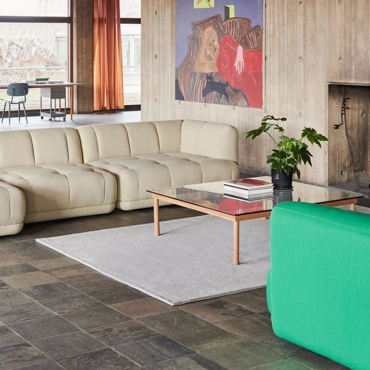 Raw Teppich No. 2, hellgrau von HAY