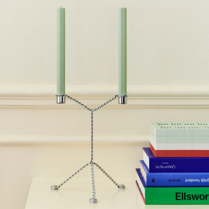 Wire Kerzenhalter Ø 19 x H 25 cm, mirror von HAY